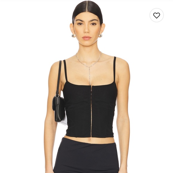 h:ours Black Crop Top - Picture 1 of 1